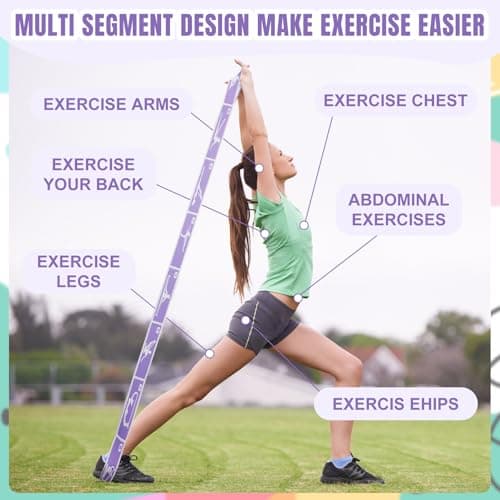 Meng Jiaran 2 Pcs Stretching Bands Yoga Straps with 8 Adjustable Loops — view 4