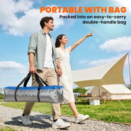 Outsunny Double Layer Instant Pop Up Tent with Rainfly 3 Man Orange — view 5