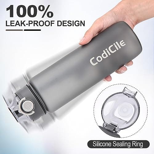 Gobravio Sports Water Bottle 1L Drinks Bottle BPA Free Water Bottle with Lock Cover & Leak Proof,for Gym, School,Cycling,Outdoor,Sports,Fitness& Office — view 5