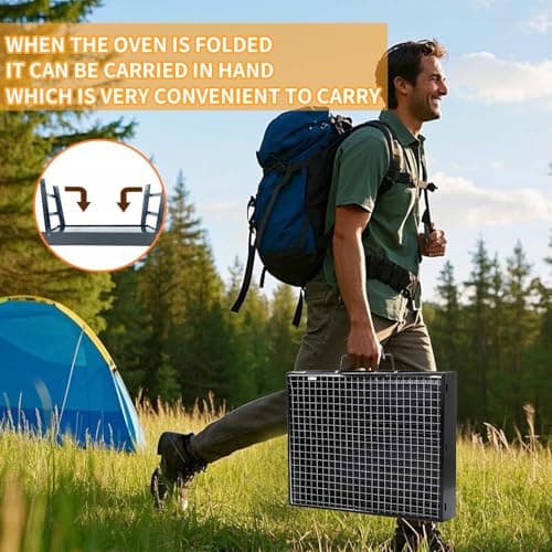 Portable BBQ Grill Foldable Barbecue Grill Rack Burning Charcoal Grill — view 5