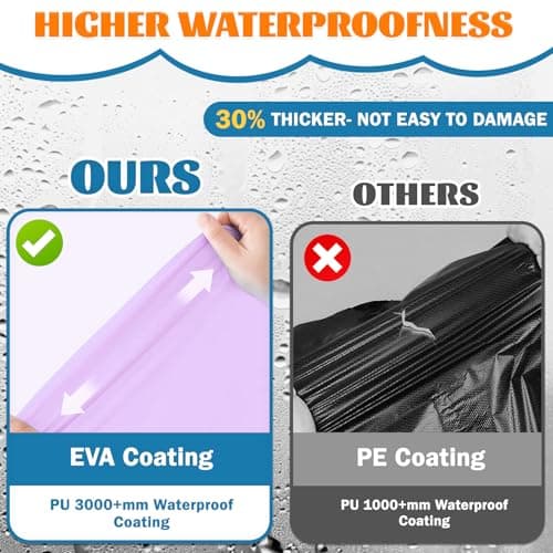 WOHSEROM 2 Pack Rain Ponchos for Kids Reusable,Thickened EVA Travel Raincoat Jacket with Hoods and Sleeves,Lightweight Light Purple Capes Ponchos for Boys and Girls Outdoor Camping Travel — view 4