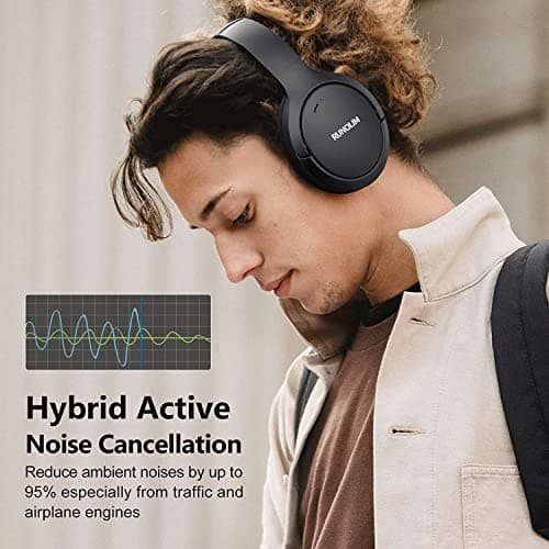 RUNOLIM Hybrid Active Noise Cancelling Headphones Bluetooth Wireless — view 2