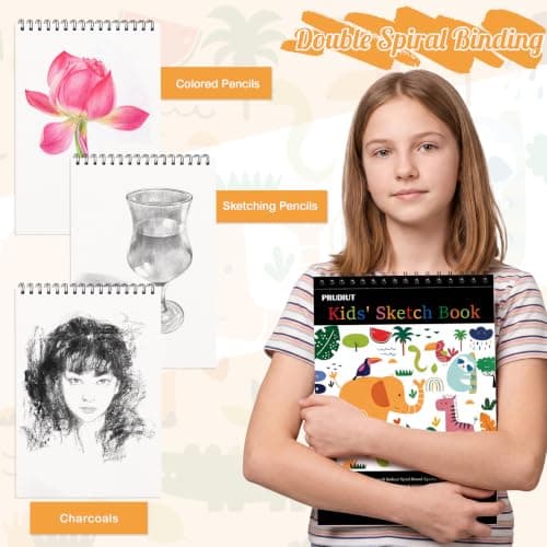 Sketch Book for Kids, 8.5 × 11 Inch Spiral Drawing Pad for Beginners — view 5