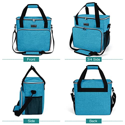 BAGLHER Dog Travel Bag, Pet Travel Bag (All Pet Travel Supplies), with 2 Pet Food Containers and 2 Collapsible Silicone Bowls; Essential Kits for Pet Travel Sky Blue — view 2