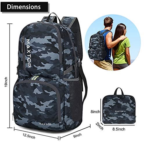 MAXTOP 30L Backpack Ultra Lightweight Packable Foldable Rucksack Water Resistent For Men Women Outdoor Camping Hiking Travel Daypack Handy Durable Gifts For Men Women — view 2