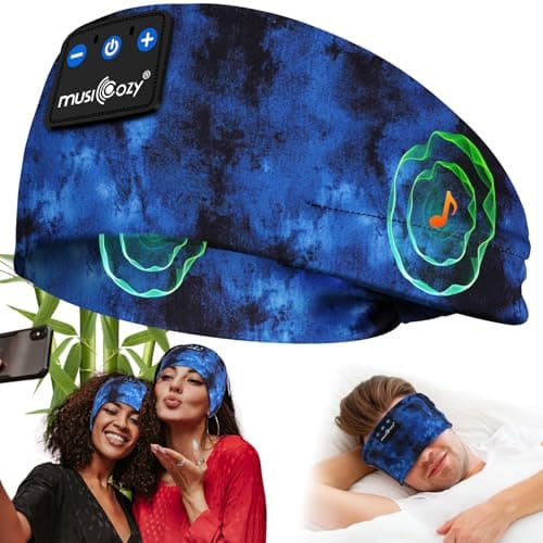 MUSICOZY Organic Bamboo Cotton Sleep Headphones for Side Sleepers
