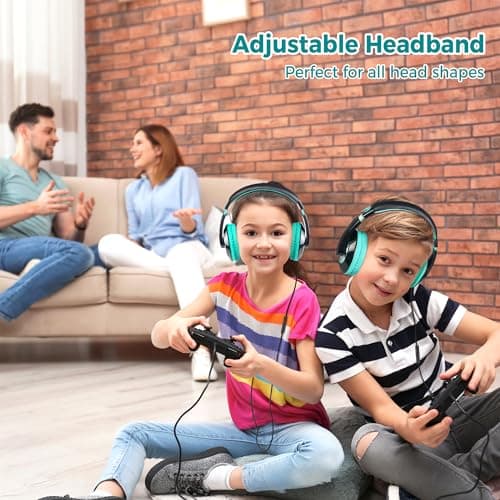 Rockpapa Comfort+ Wired Kids Headphones with Microphone for School/Tablet — view 6