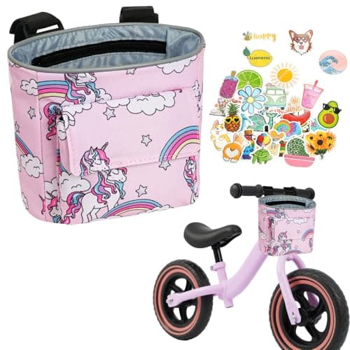 Flintronic Kids Bike Basket, Waterproof Bicycle Handlebar Bag, Detachable Bicycle Basket for Balance Bike