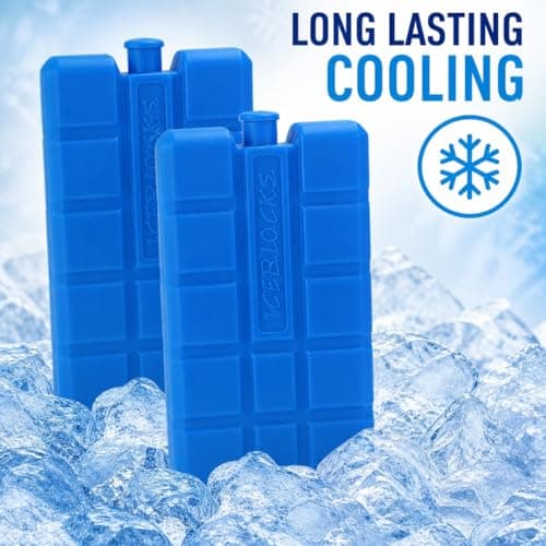Reusable Ice Packs Long Lasting Cooling Blocks for Cool Bags & Lunch Boxes Leak Resistant Freezer Packs Travel Picnic Camping Food Storage Cooler Accessories (4 Pack) — view 2