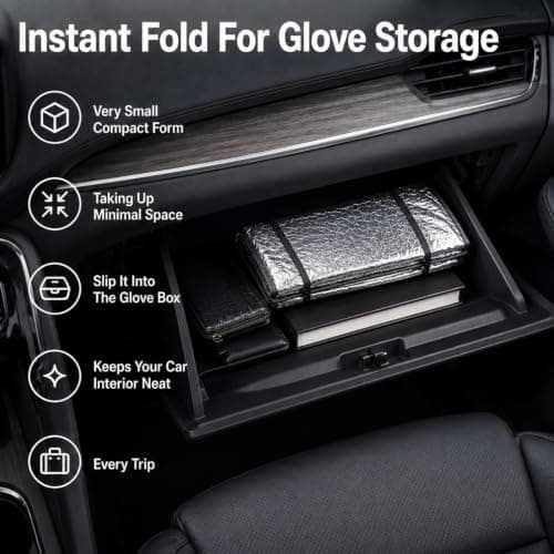 Car Windshield Cover - Foldable Windscreen Sun Shade | Heat Shield — view 5