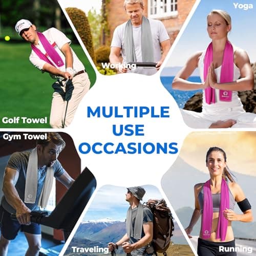 Sukeen Cooling Towel, 40"x12" Cooling Towels for Men Women, Quick Dry Ice Towel for Outdoor Work, Gym, Camping, Travel, Sweat, Yoga, Sports, Fitness — view 2