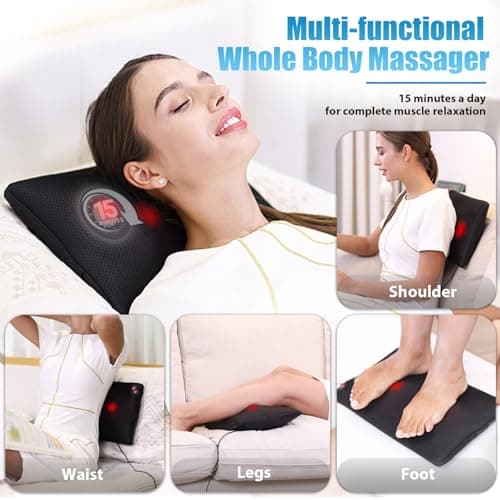 WOQQW Back Massager with Heat, Shiatsu Massage Pillow for Pain Relief — view 4