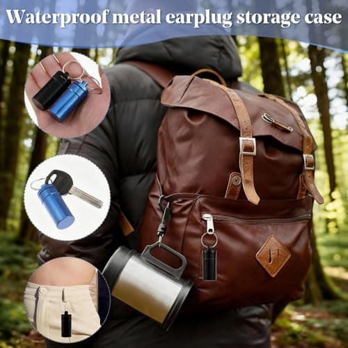 4 Pack Earphone Case Pill Case Ear Plug Carrying Cases Pill Organizer Portable Holder Storage Box for Keychain Hanging Travel — view 3