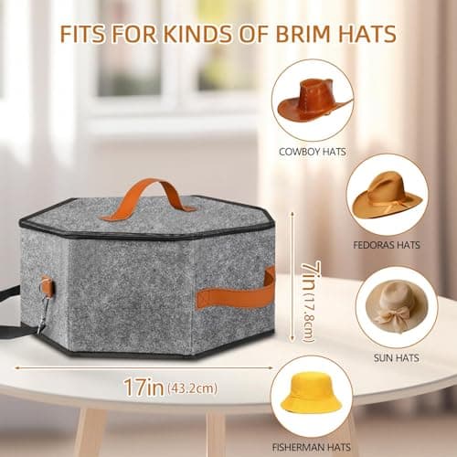 Duty Polyester Hat Storage Box with Reinforced Cardboard Side Shoulder Strap Included Stackable Travel Case Large Capacity Storage Box — view 5