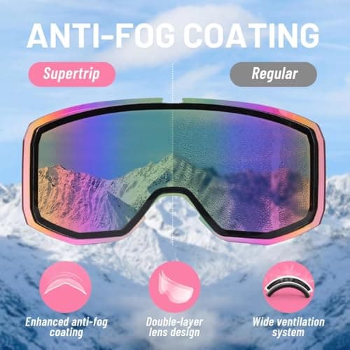 Supertrip Ski Goggles for Women Men — view 4