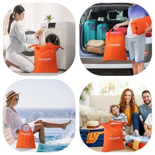 CANBOX 2 Pack Travel Laundry Bag, Nylon Washing Bags for Laundry, Camping — view 5