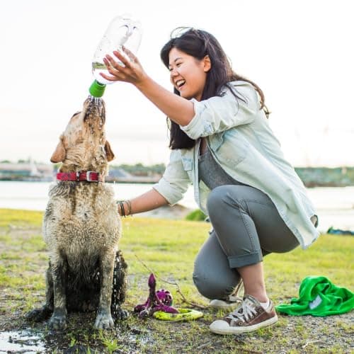 Kurgo Mud Dog Travel Shower - Portable Pet Shower for Adventure Dog Cleaning - Easy Bottle Shower Cap - Dishwasher Safe Silicone Shower Sprayer - Camping Pet Bath Accessory — view 6