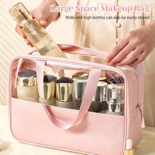 Clear Travel Toiletry Bag 3 Pack, Waterproof PVC Wash Bag Set — view 4