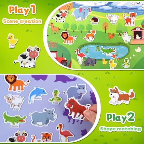 ASTARON 3 Pack Reusable Sticker Books for Toddlers,Educational Sensory Toy — view 3