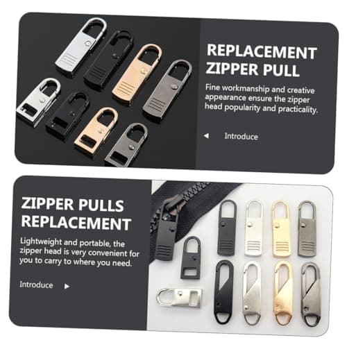 TOYANDONA 16pcs Detachable Zipper Head Zipper Pull Replacement Repair Kit for Jackets Luggage Quick Release — view 5