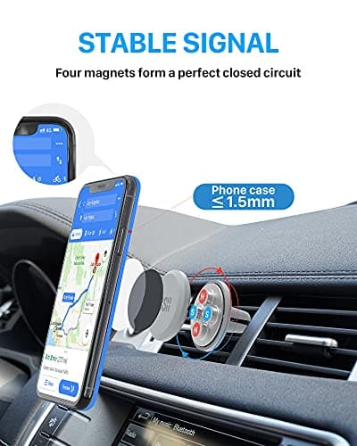 YOSH Magnetic Phone Holder for Car Air Vent, Phone Magnet, Car Accessories — view 4