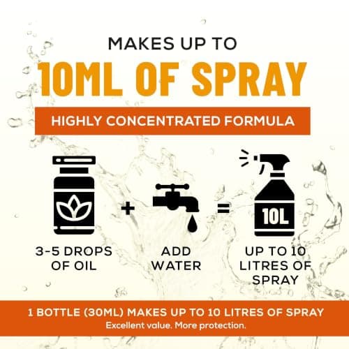 Essential Oil Bed Bug & Dust Mite Repellent - Makes 10L Mouse and Rat Deterrent Spray - Pet & Child Safe, for Beds, Sofas, Carpets, Floors & Fabrics - Spray Included — view 3