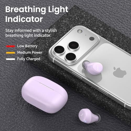 TOZO A1 Wireless Earbuds, Bluetooth 5.3 Earphones, Support APP EQ Setting, 32H Long Playtime, Ear Buds with HiFi Stereo Sound, Light-Weight Wireless Earphones, IPX5 Waterproof(Purple) — view 3