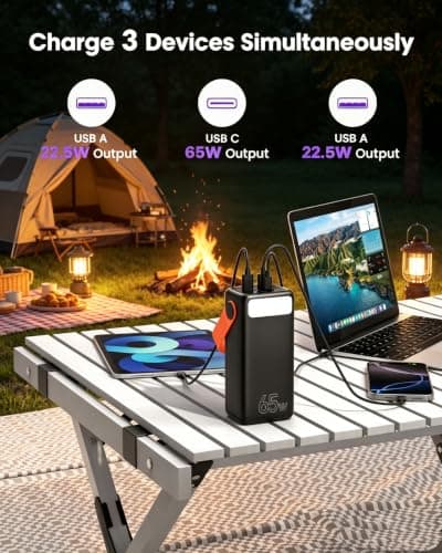 60000mAh Laptop Power Bank USB C 65W Fast Charging Portable Charger — view 2