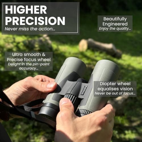 PURSUAL 10x42 Compact Binoculars for Adults High Power for Bird Watching, Hiking, Hunting, Concerts, Travel & Outdoor Adventures. Lightweight & Waterproof providing Crisp, Clear & Bright Images — view 6