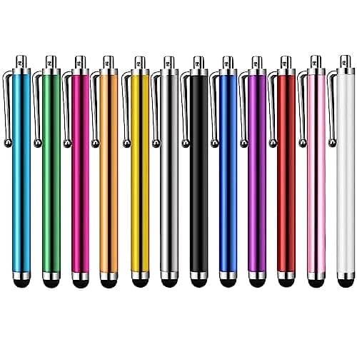 12 Pack Capacitive Stylus Pens for Touch Screens, iPad Tablets Phones