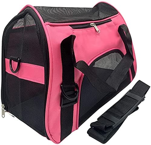 TIYOLAT Pet Carrier Bag, Airline Approved Duffle Bags, Pet Travel Portable Bag Home for Little Dogs, Cats and Puppies, Small Animals (M, Pink) — view 4