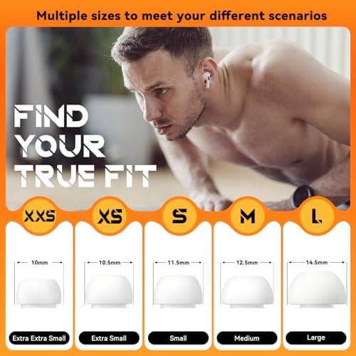 Inesore Replacement Ear Tips for AirPods Pro 3,5 Size-White — view 4
