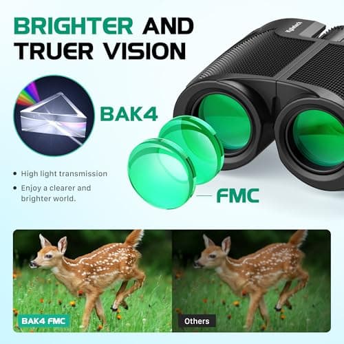 Kylietech Compact Binoculars for Adults Kids, 12x25 Binoculars Lightweight — view 3