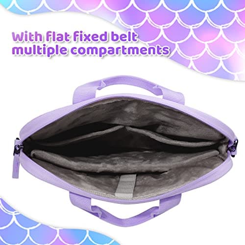 Choco Mocha 12.5 Inch Kids Tablet Bag Sleeves, Carrying Tablet Case Fit for Kids Tablet Fire HD 10 8, Fire HD Pro 10 8, iPad, Kindle, Scale Purple — view 3