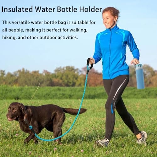 Water Bottle Sleeve Neoprene Pouch for Outdoor Hiking Travel (550ml, Blue) — view 5