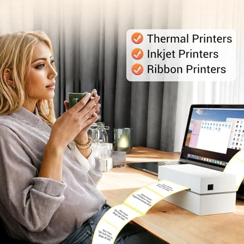 68 Plain Address Labels Stickers 100 x 75mm Blank White Large Sticky Label — view 4