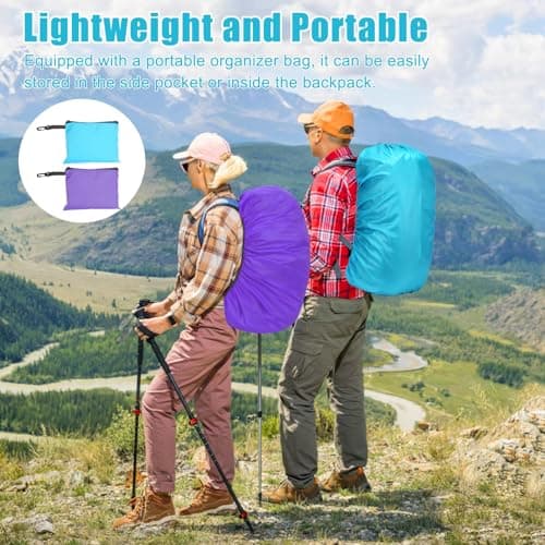 TESSTSY 2 Pcs Waterproof Backpack Cover Rucksack Liner — view 6