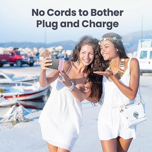 HETP Mini Power Bank 5200mAh, 20W PD Fast Charging Portable Charger, LCD Display Battery Pack, Ultra-Compact Powerbank Compatible with iPhone 14/14 Pro Max/13/13 Pro Max/12/11/XR/X/8, etc Pink — view 2