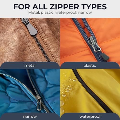 Zlideon Universal Zipper Repair Kit for Plastic, Metal Zippers- 3pcs Silver — view 6