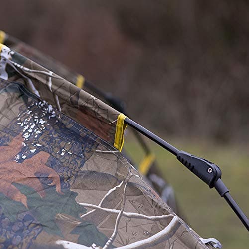 2-3 Man Person Easy to Set Up Automatic Water Resistant Pop Up Tent Double Layer Camping Fishing Shelter & Compact Travel Carry Bag (Camo) — view 6