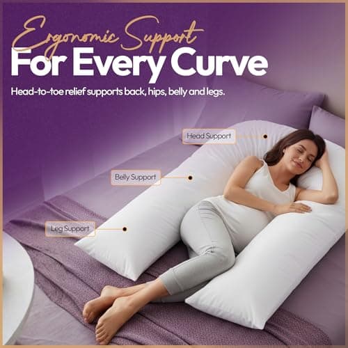 adsin 9ft U Shaped Pregnancy Pillow(Green, 9 Feet), Comfortable Maternity Pillow, Orthopedic Back & Neck Nursing Support Cuddly Long Pillow, Full Body Pillow for Back, Hips & Legs of Pregnant Women. — view 5