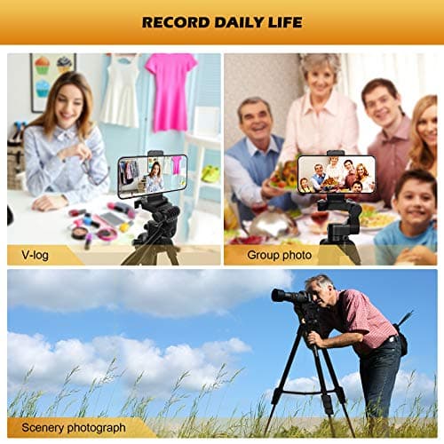 GRIFEMA Phone Tripod Stand, 55 Inch Lightweight Aluminum Camera Tripod, Black — view 4