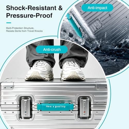 AIWEINY All Aluminium Hard Shell Cabin Suitcase Carry On Luggage — view 2
