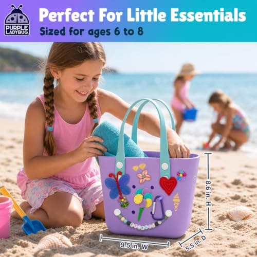 Decorate Your Own Rubber Kids Beach Bag, Fun Crafts for Girls Ages 6-8 — view 3