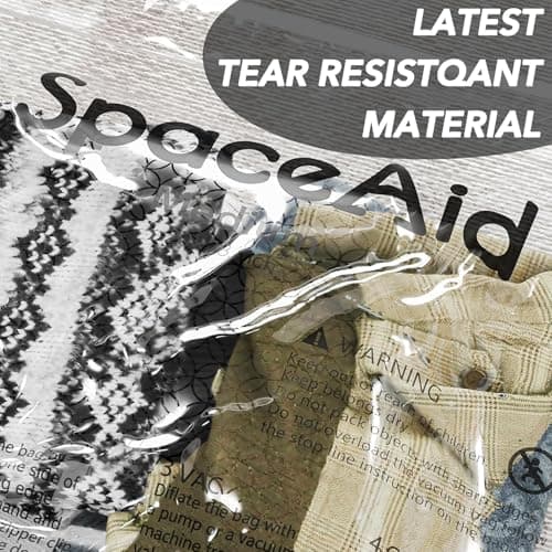 SpaceAid 14 Pack Vacuum Storage Bags with Electric Air Pump, Space Saver Sealer Compression Bags for Comforters, Blankets, Pillows, Bedding, Clothes (4 Jumbo/4 Large/3 Medium/3 Small) — view 5