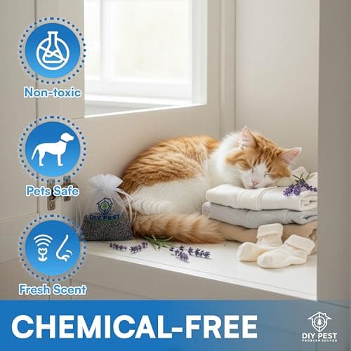 DIY Pest Lavender Clothes Moth Bags – Pack of 10x 7g Sachets, Wardrobe & Drawer Protection for Wool, Cashmere & Fabrics, Long-Lasting Freshness — view 3