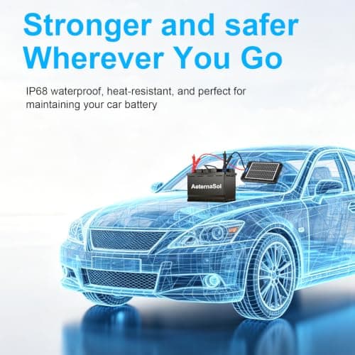 7.5W Solar Car Battery Charger, 12V Solar Panel Trickle Charger Maintainer — view 4