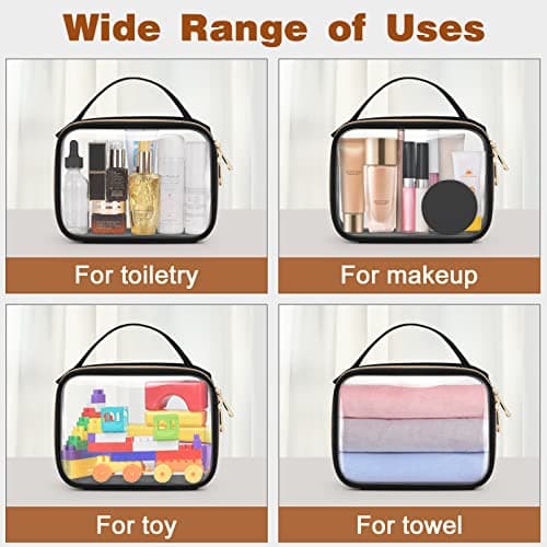 Clear Toiletry Bag - 2 Pack TSA Approved Clear Makeup Bags for Travel — view 6