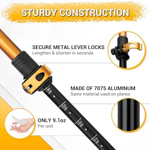 TheFitLife Durable 7075 Aluminum Trekking Poles, Walking Sticks For Hiking — view 3