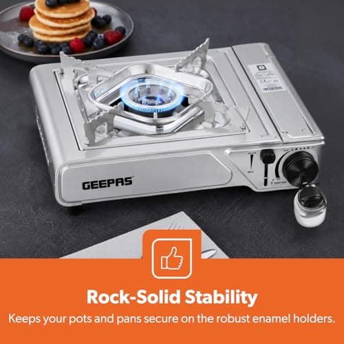 GEEPAS Gas Stove Single Burner Portable Camping BBQ Cooker With Carry Case — view 6